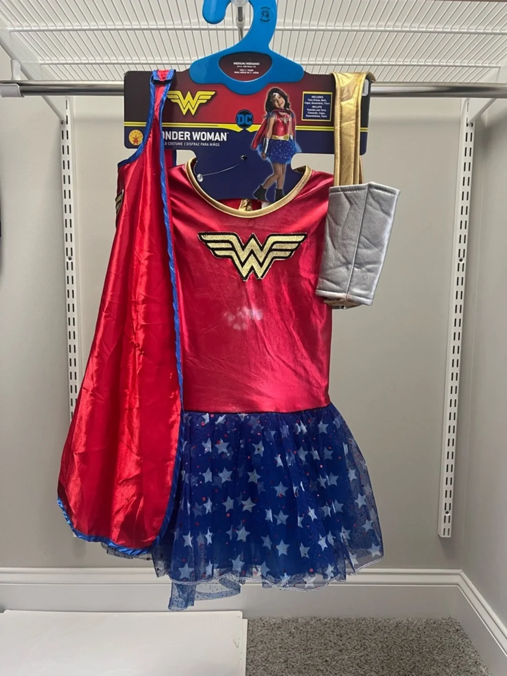 Rubie's Wonder Woman Costume Dress in Red, Blue & Gold
